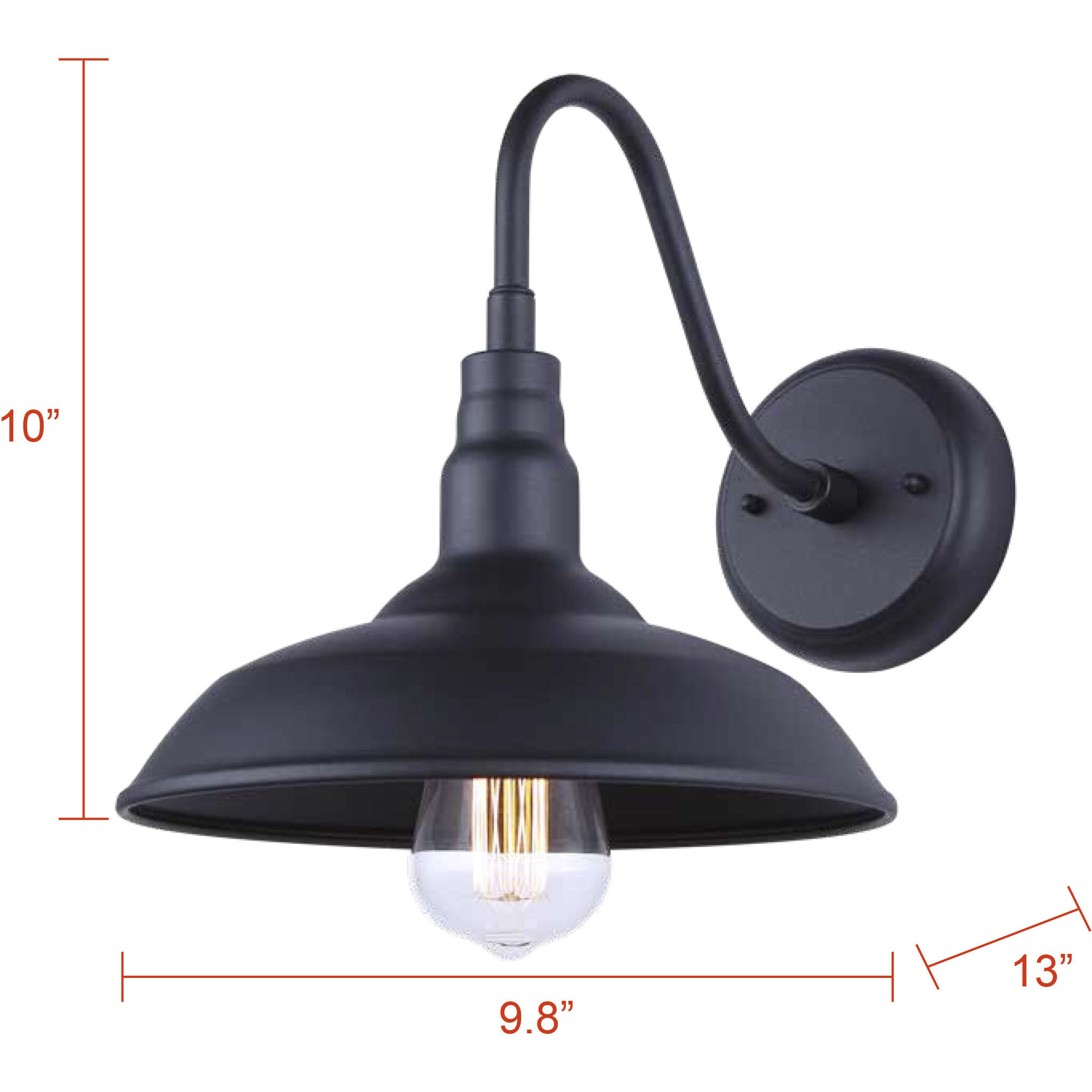 Hattie 1 Light 10 inch Sand Black Outdoor Wall Lantern