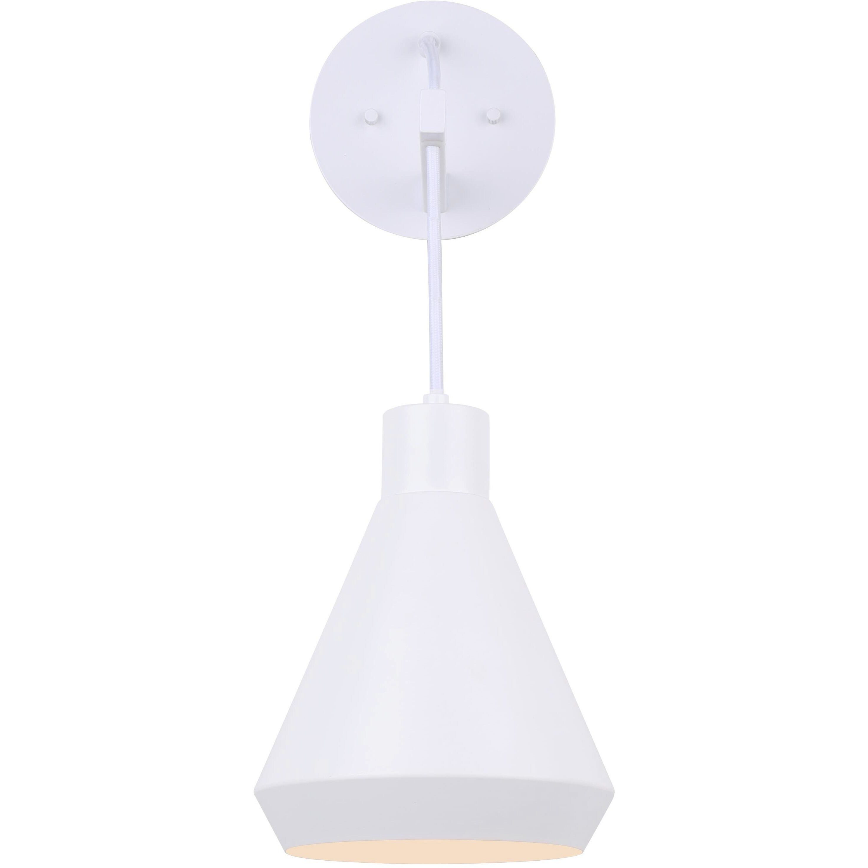 Byck 1 Light 7 inch Matte White Wall Fixture Wall Light
