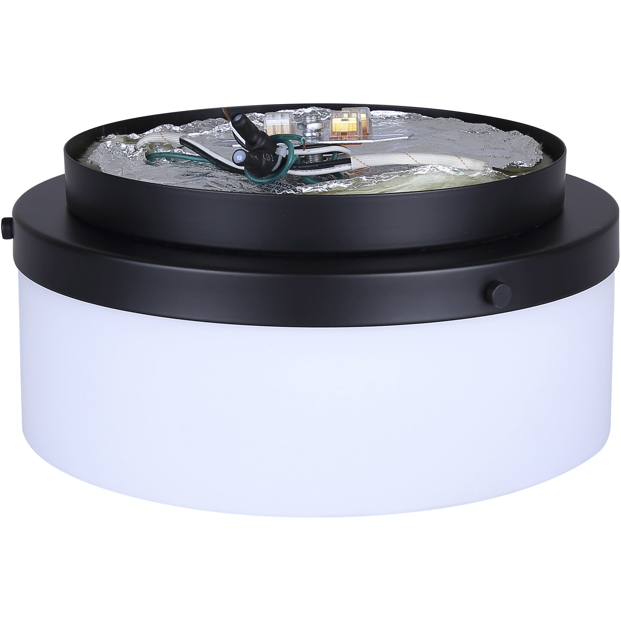 Malloy 2 Light 12.25 inch Black Flush Mount Ceiling Light