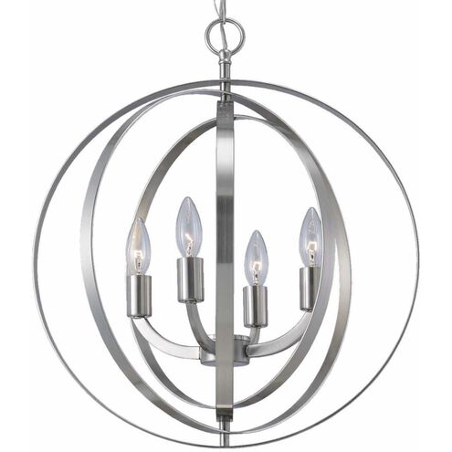 Madison 4 Light 18 inch Brushed Nickel Chandelier Ceiling Light