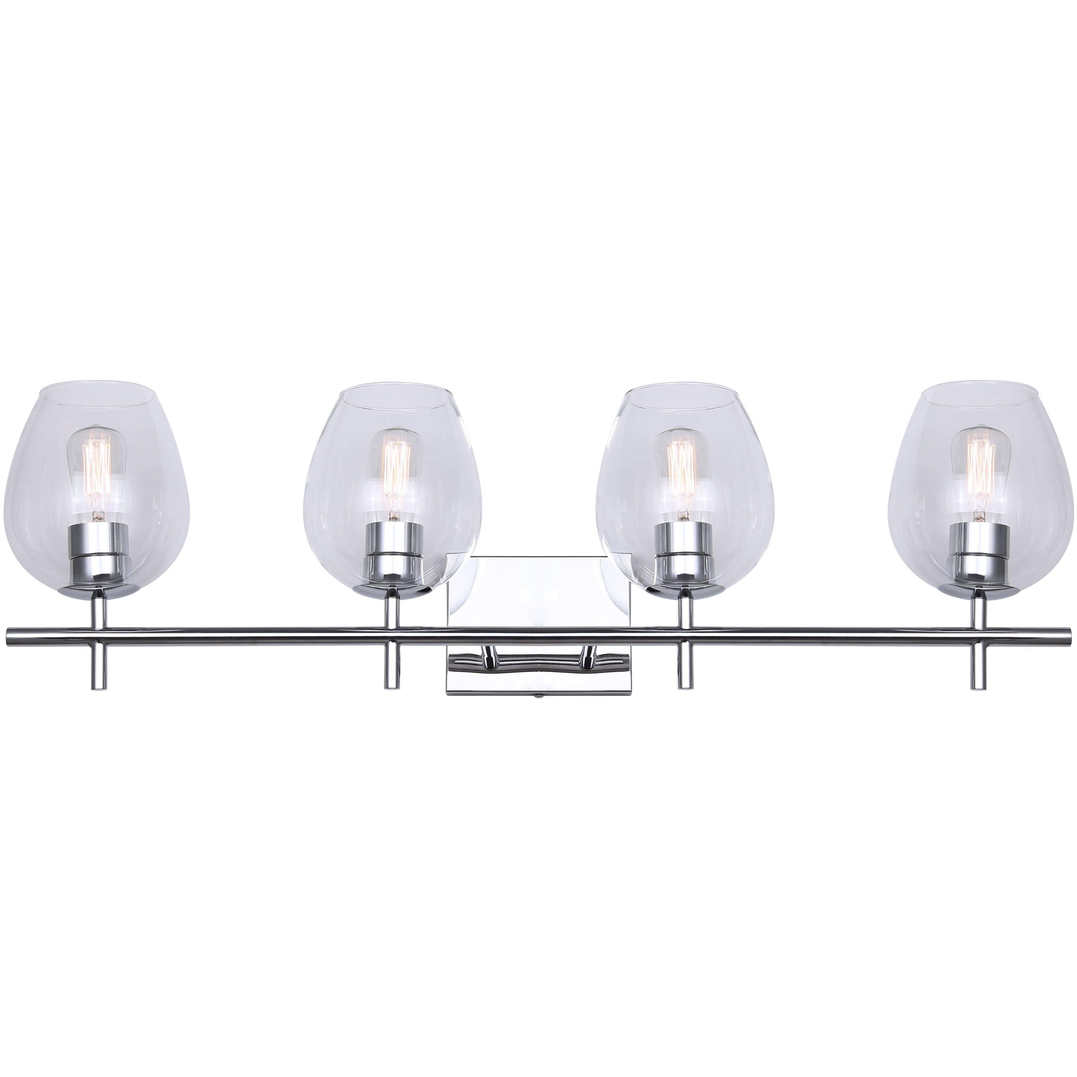 Cain 4 Light 33.75 inch Chrome Vanity Light Wall Light