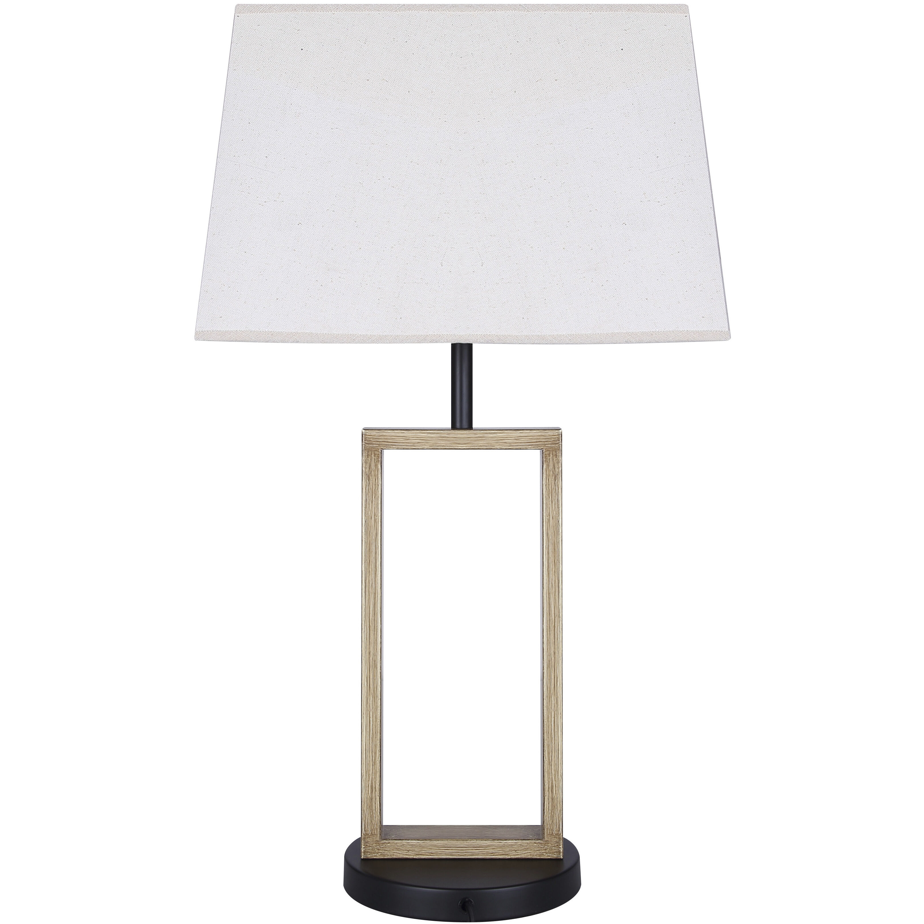 Burke 26 inch 60.00 watt Matte Black and Brushed Brown Table Lamp Portable Light