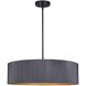 Rexton 3 Light 22 inch Black Chandelier Ceiling Light