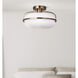 Eve 1 Light 12 inch Gold Semi-Flush Mount Ceiling Light