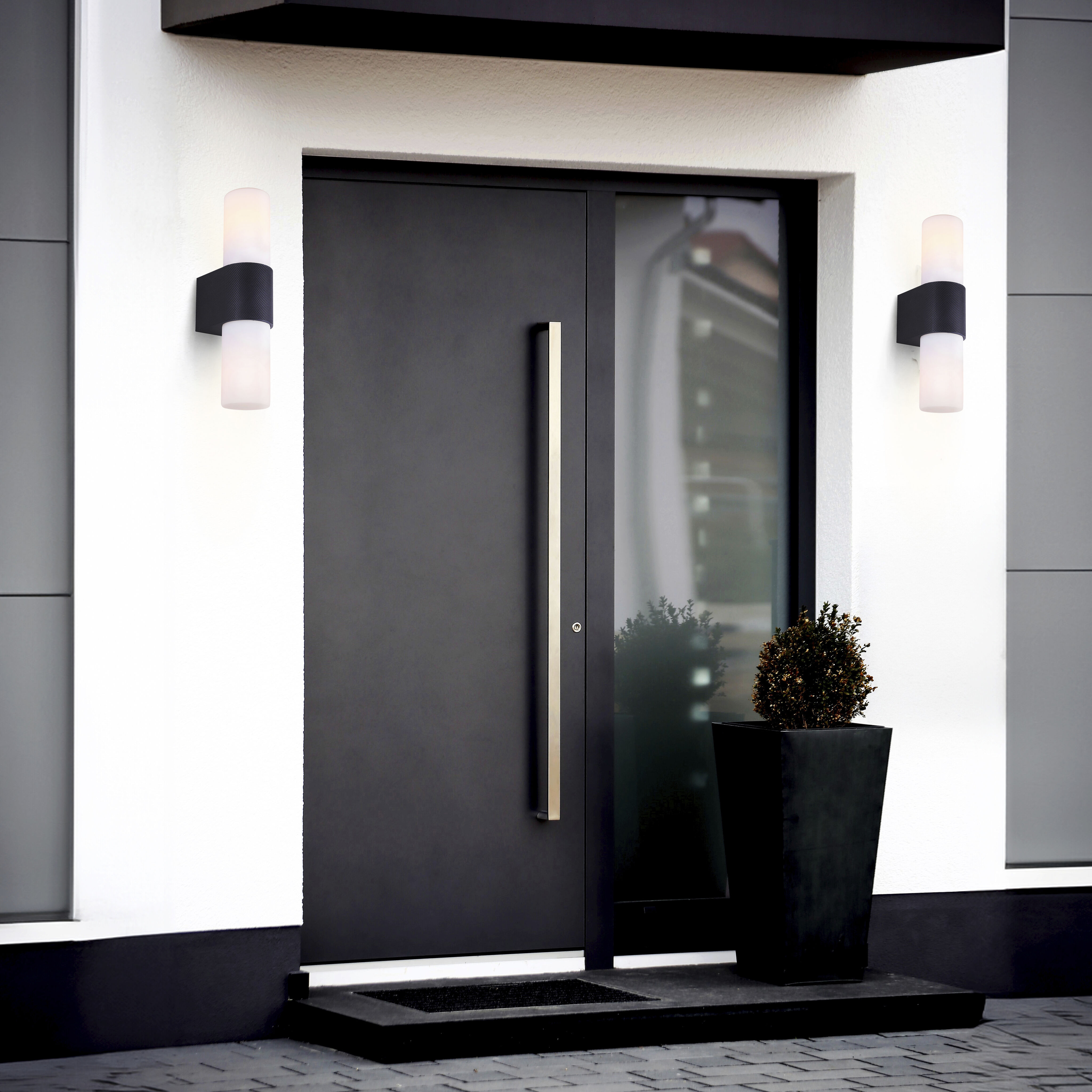 June 2 Light 4.38 inch Black Outdoor Lantern