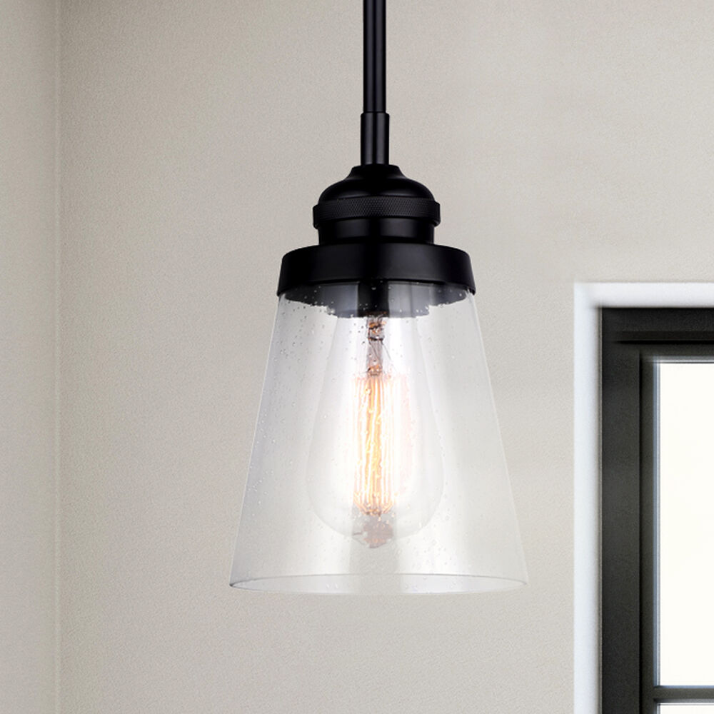 Declan 1 Light 5 inch Matte Black Pendant Ceiling Light