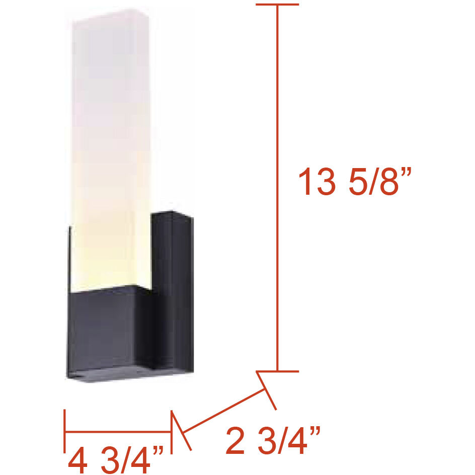Farrow LED 4.75 inch Black Vanity Light Wall Light