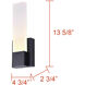 Farrow LED 4.75 inch Black Vanity Light Wall Light