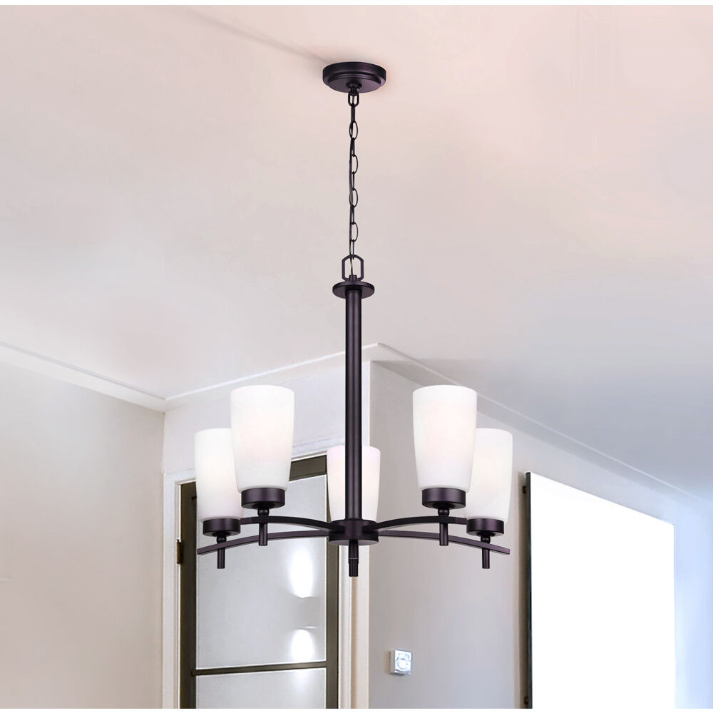 Portia 5 Light 22 inch Matte Black Chandelier Ceiling Light