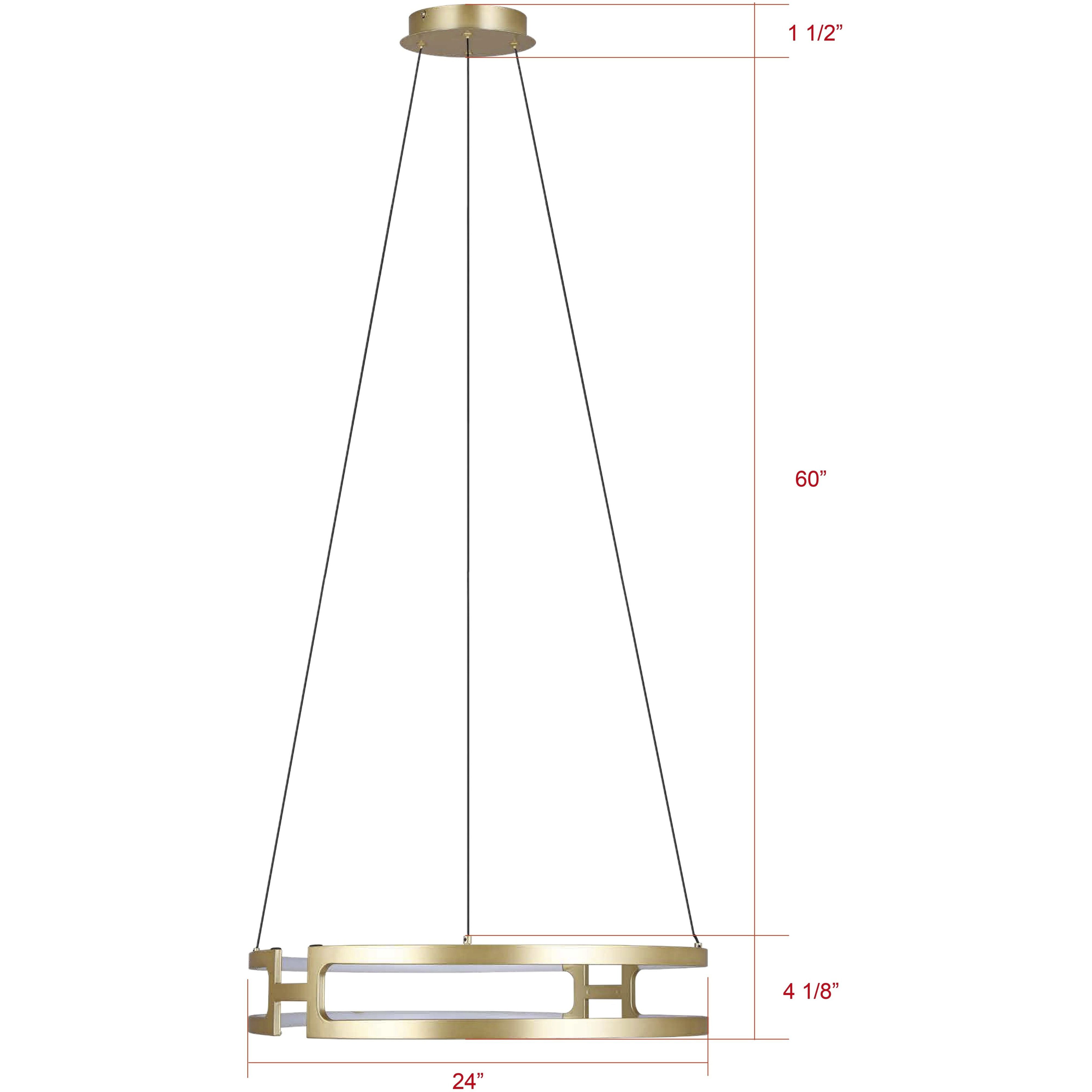 Bettony LED 24 inch Gold Chandelier Ceiling Light