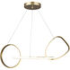 Zuri LED 33 inch Gold Chandelier Ceiling Light