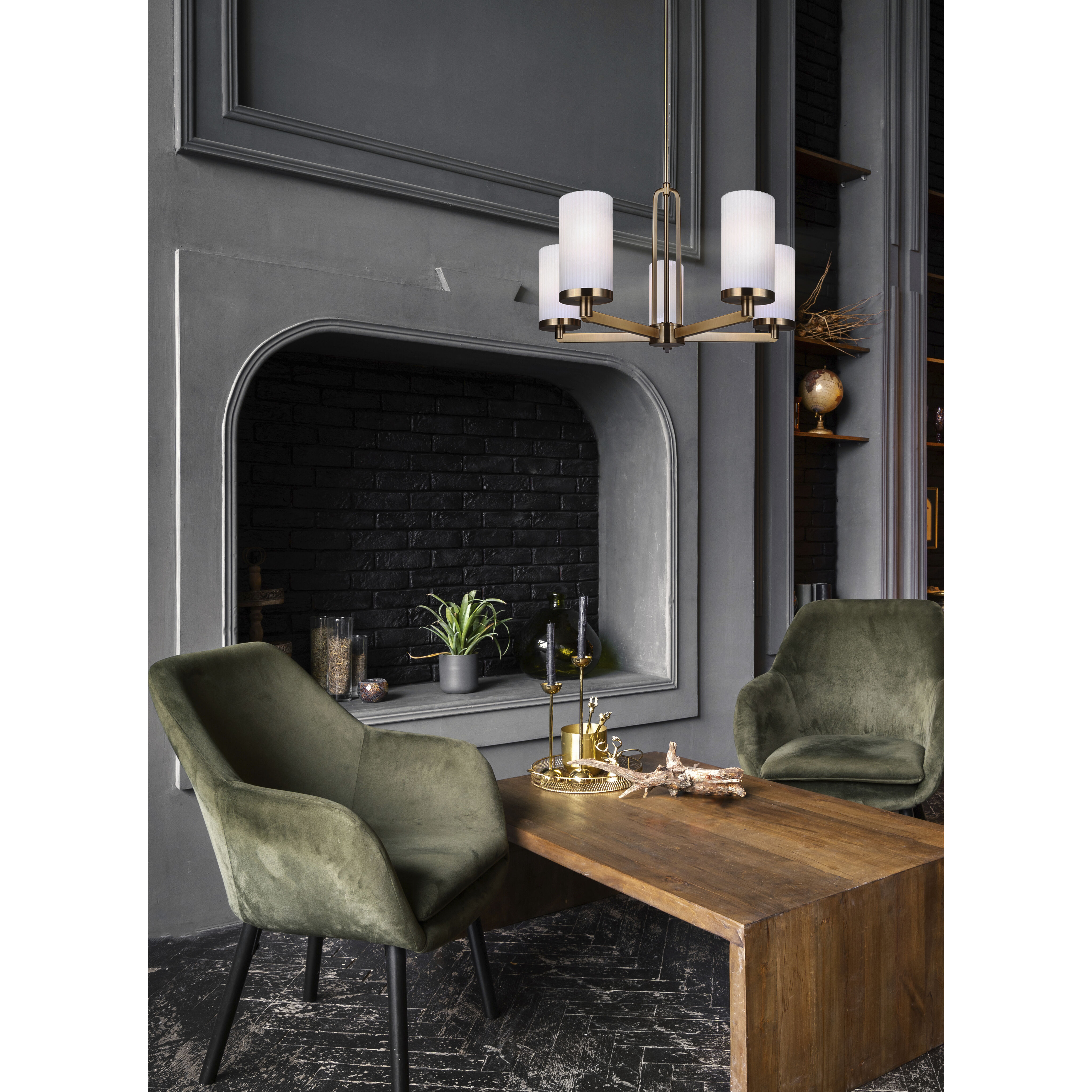 Kinslea 5 Light 25.63 inch Gold Chandelier Ceiling Light