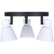Radley 3 Light Black/White Track Lighting Ceiling Light