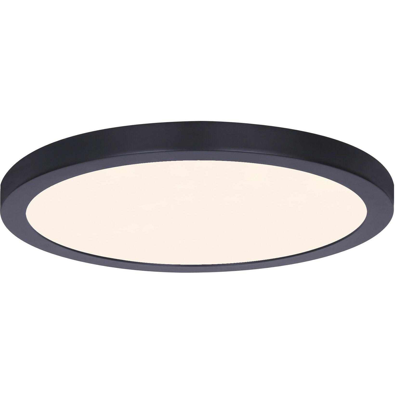 Signature LED 15 inch Matte Black Disk Light