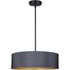 Rexton 3 Light 17 inch Black Chandelier Ceiling Light