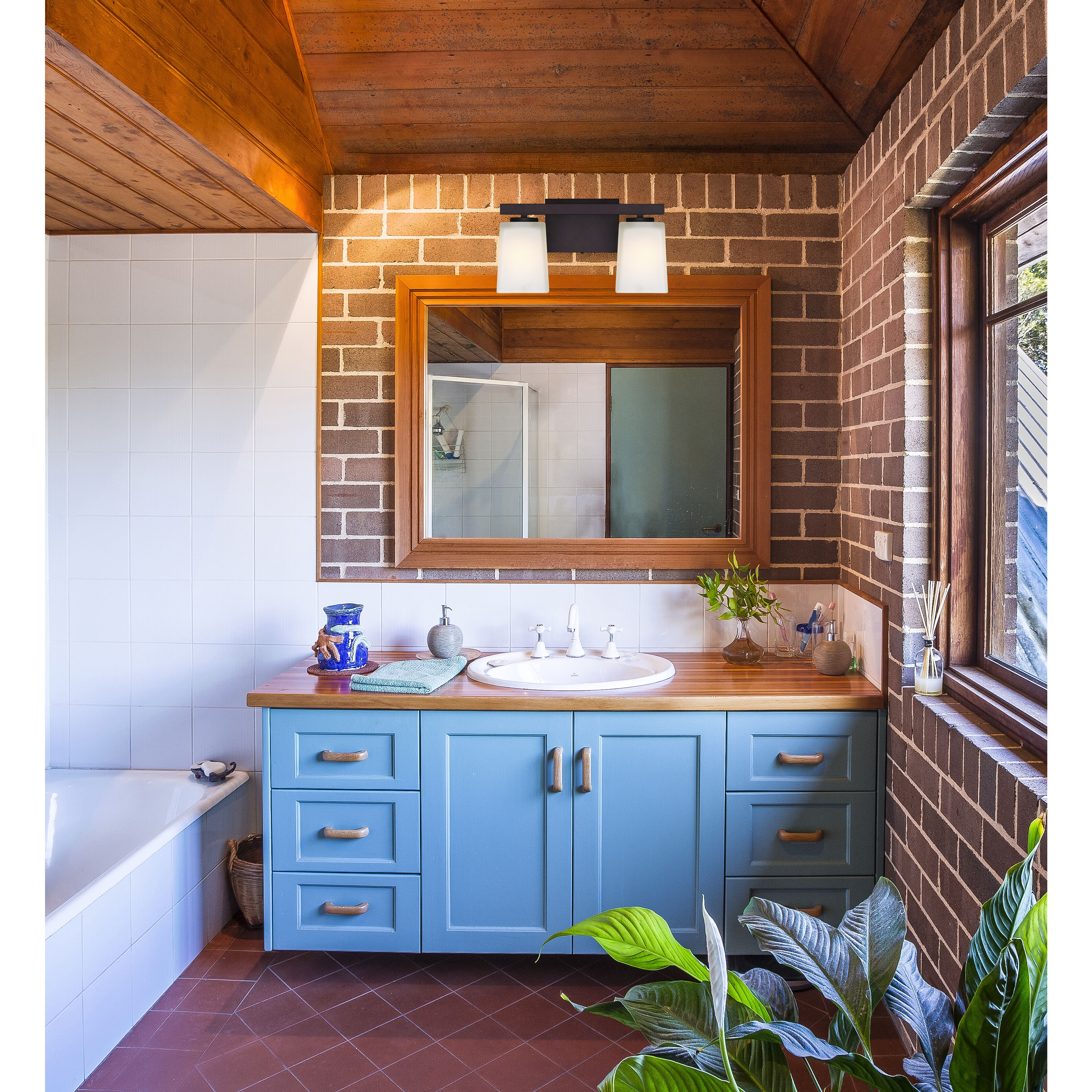 Madison 2 Light 14 inch Oil Rubbed Bronze Vanity Light Wall Light