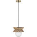 Kali 1 Light 9.8 inch Natural Pendant Ceiling Light