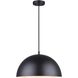 Sadie 1 Light 16 inch Matte Black Pendant Ceiling Light