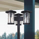 Leon 3 Light 25.13 inch Black Outdoor Post Light