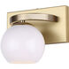 Monroe 1 Light 8.25 inch Gold Vanity Light Wall Light