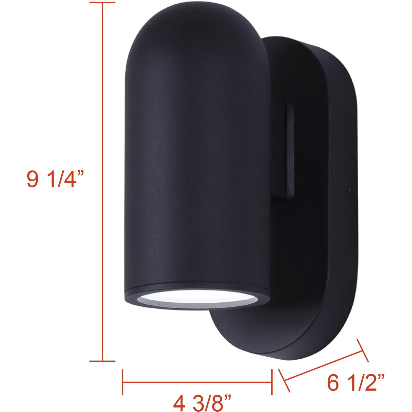 Bergen LED 6.5 inch Black Outdoor Lantern