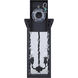Shana 2 Light 22 inch Black Outdoor Wall Lantern
