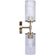 Kinslea 2 Light 6 inch Gold Vanity Light Wall Light in Clear Glass