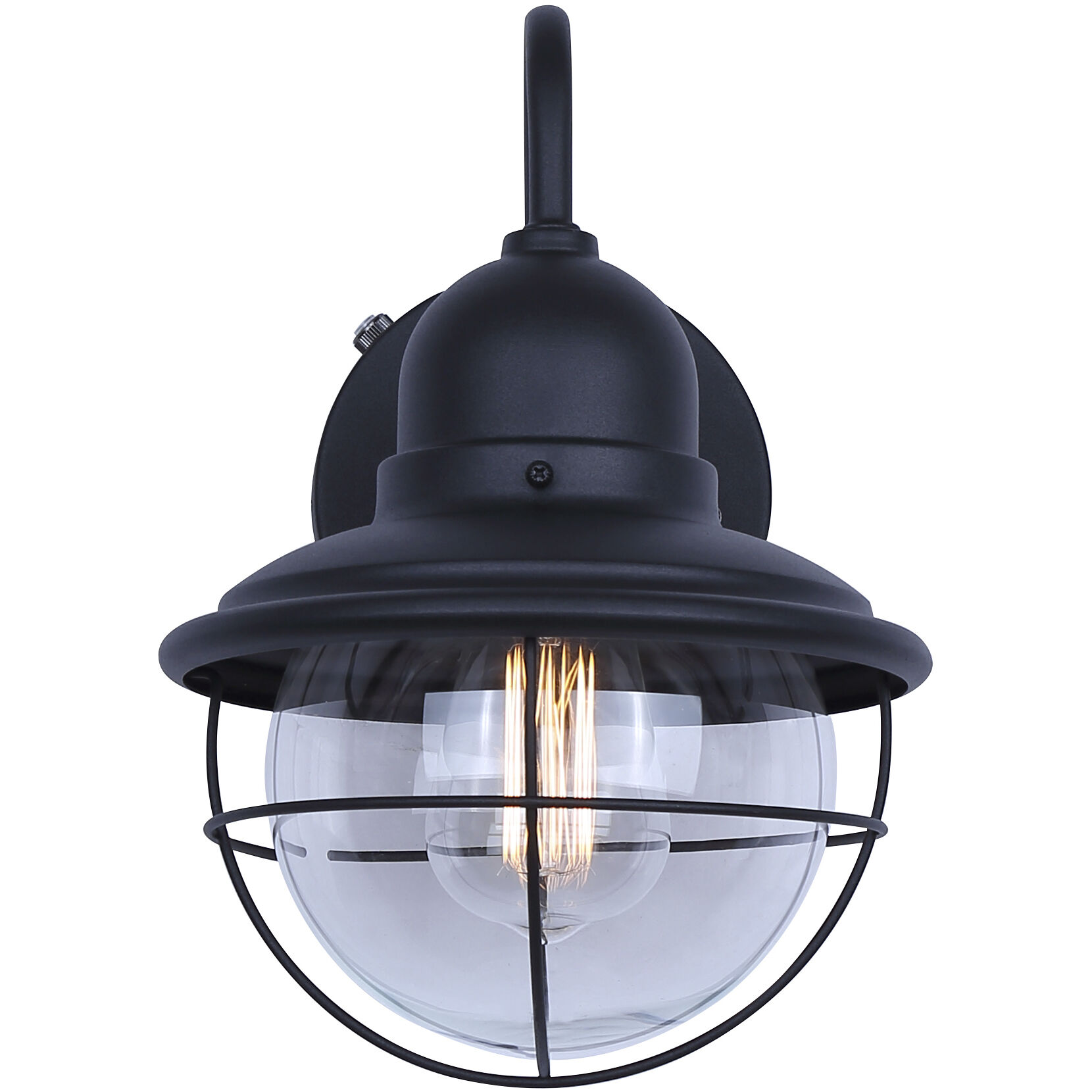 Alaric 1 Light 12.63 inch Black Outdoor Wall Lantern