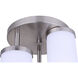Britton 3 Light 10.63 inch Brushed Nickel Semi-Flush Ceiling Light