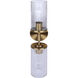 Kinslea 2 Light 6 inch Gold Vanity Light Wall Light in Clear Glass