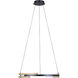 Azria LED 23.75 inch Matte Black Chandelier Ceiling Light