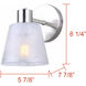 Luelle 1 Light 7.88 inch Brushed Nickel Vanity Light Wall Light
