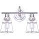 Dree 2 Light 15 inch Brushed Nickel Vanity Light Wall Light
