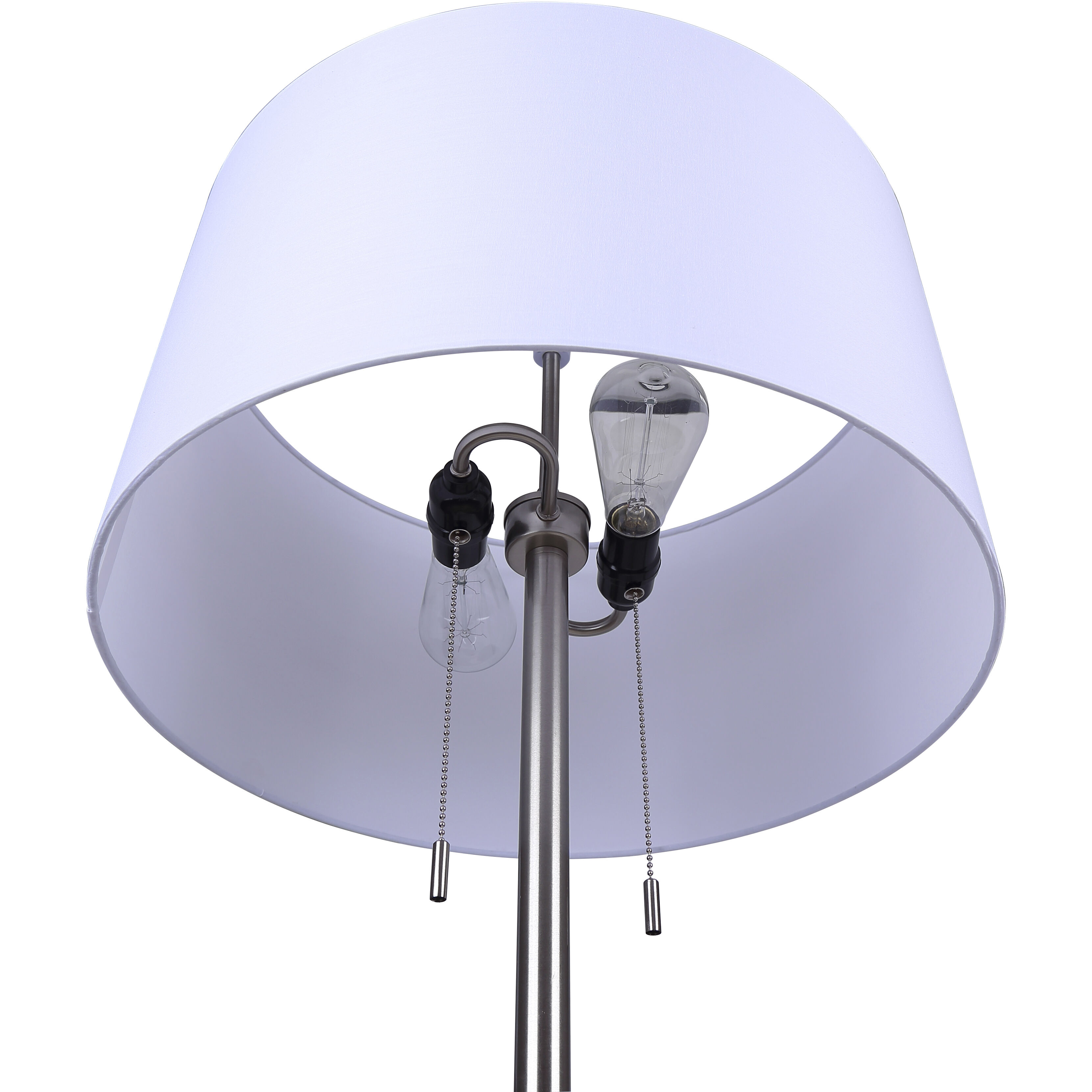 Clara 61 inch 100.00 watt Brushed Nickel Floor Lamp Portable Light