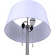 Clara 61 inch 100.00 watt Brushed Nickel Floor Lamp Portable Light