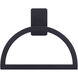 Archer 7 inch Matte Black Towel Ring