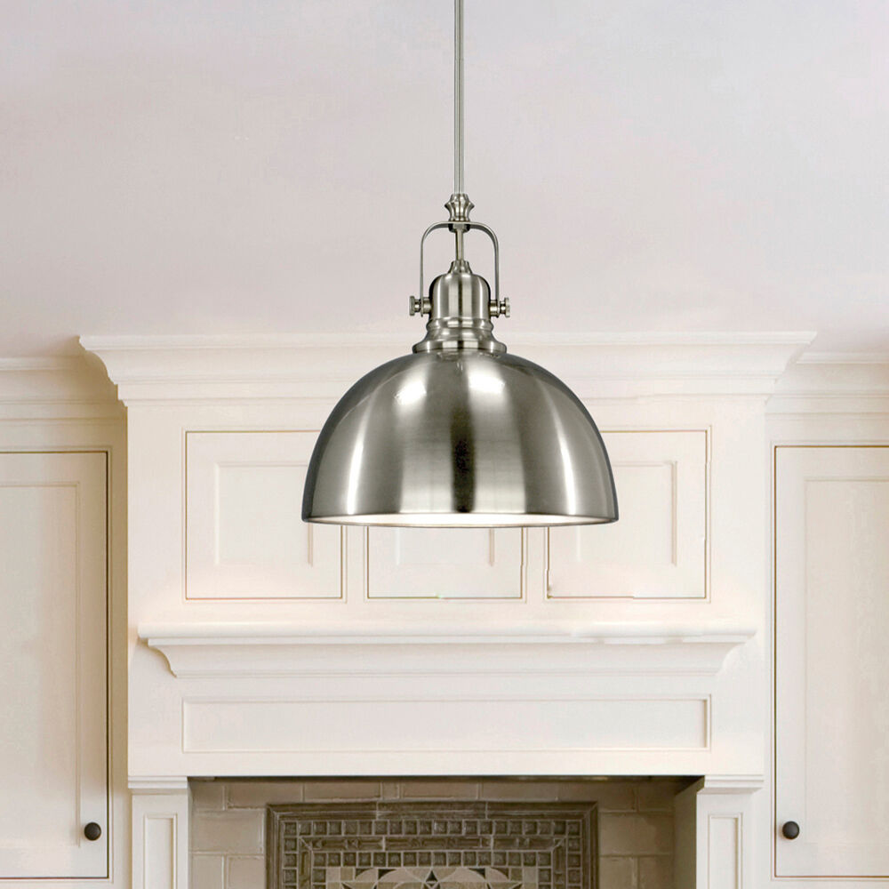 Madison 1 Light 9 inch Brushed Nickel Pendant Light Ceiling Light