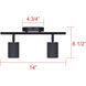 Rexton 2 Light Black Track Lighting Ceiling Light