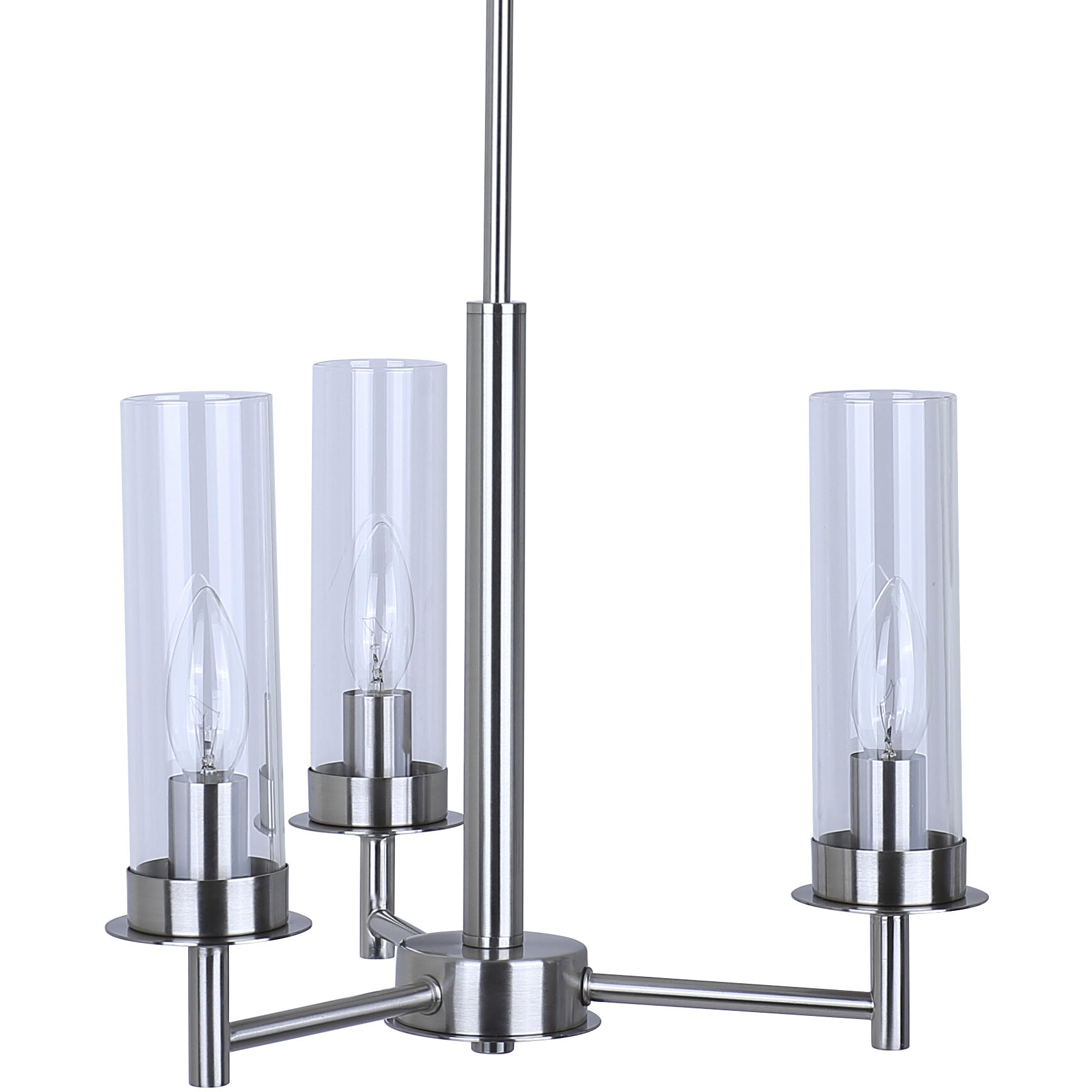 Benson 3 Light 16 inch Brushed Nickel Chandelier Ceiling Light