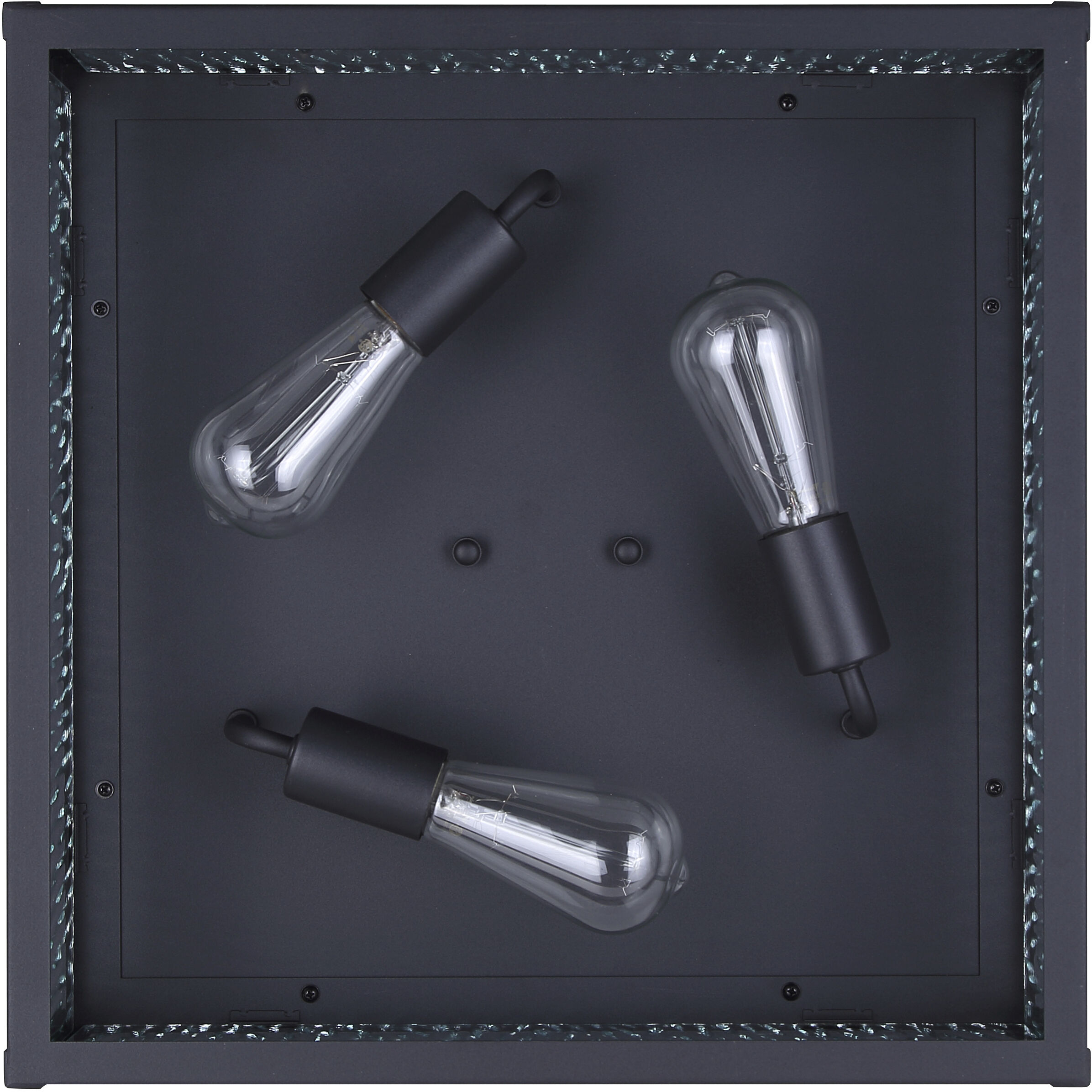 Shana 3 Light 18.13 inch Black Outdoor Flush Mount