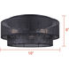 Bellamy 3 Light 19 inch Black Flush Mount Ceiling Light in Black Faux Rattan