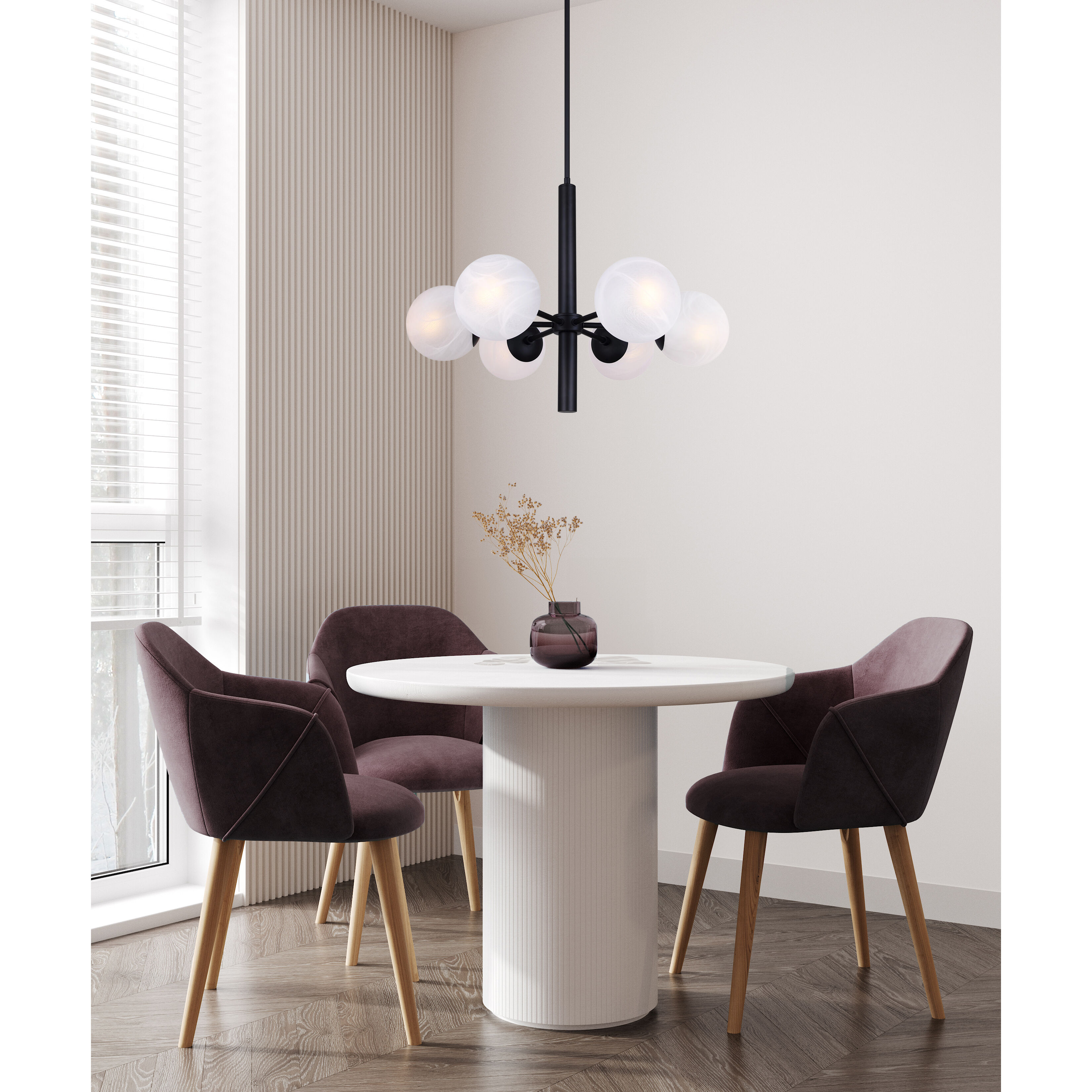 Mackenna 6 Light 26 inch Black Chandelier Ceiling Light