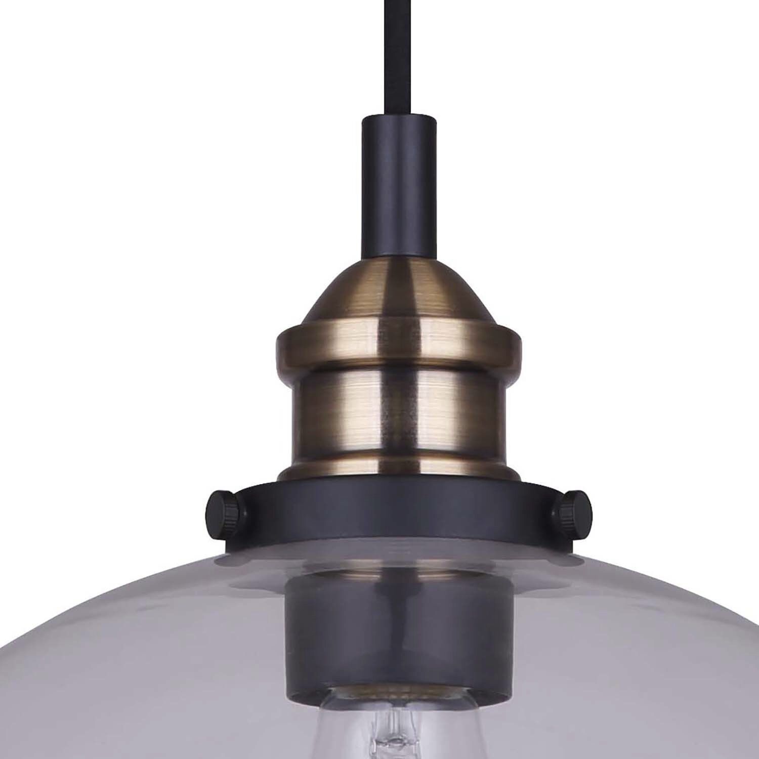 Thea 1 Light 12 inch Black/Gold Pendant Ceiling Light