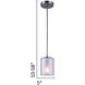 Madison 1 Light 5 inch Brushed Nickel Pendant Ceiling Light