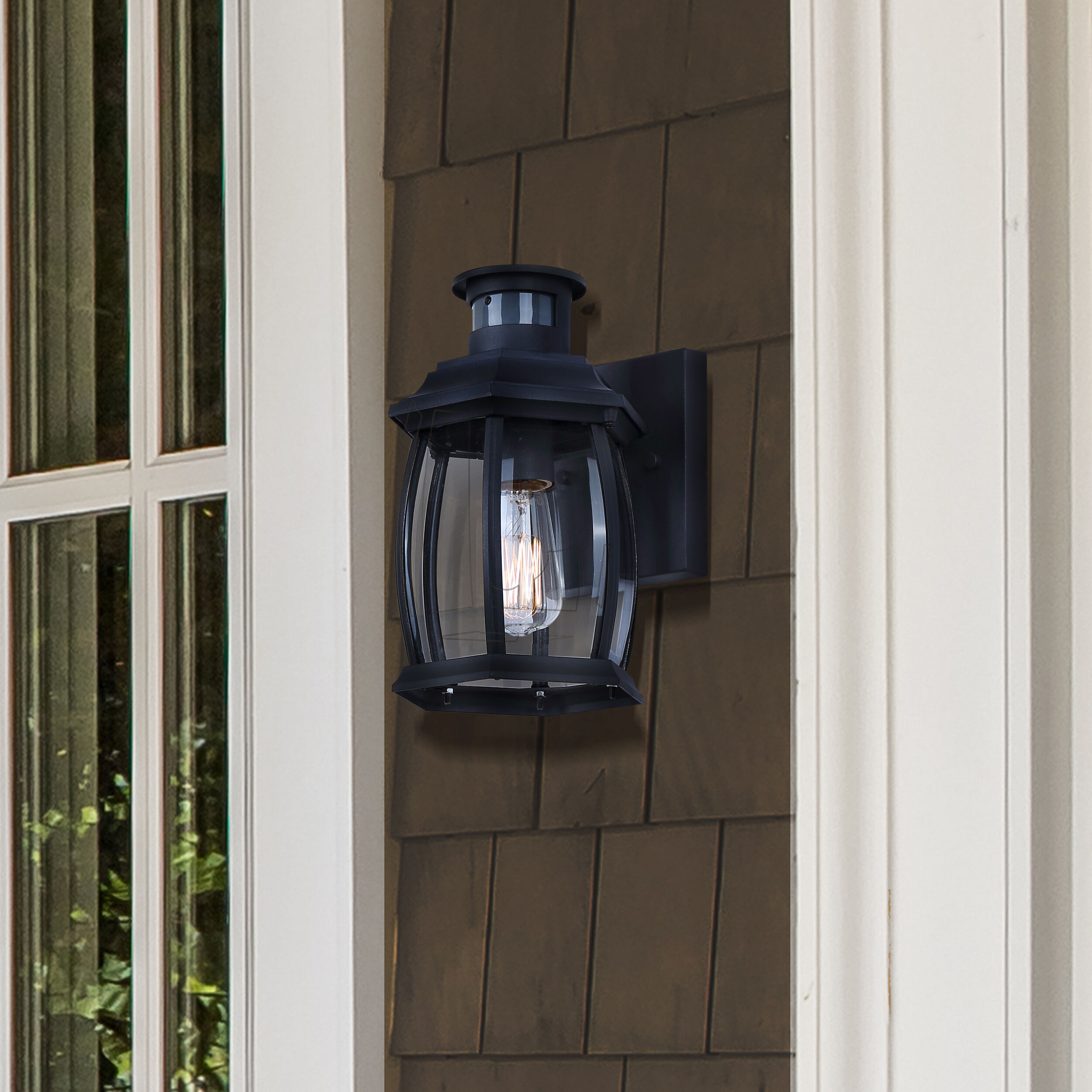 Buckly 1 Light 10.25 inch Black Outdoor Wall Lantern