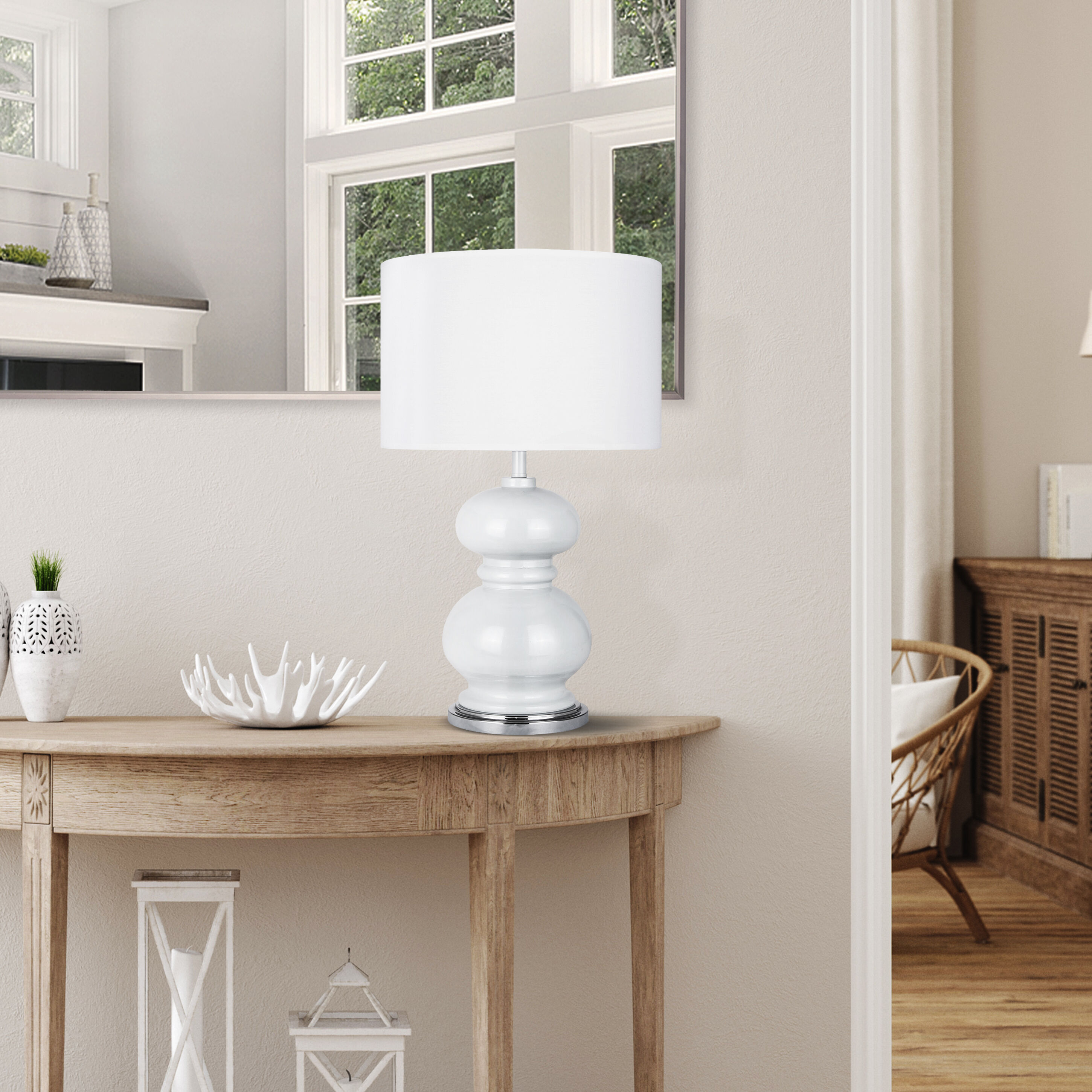 Biely 22.75 inch 100.00 watt Light Blue Table Lamp Portable Light