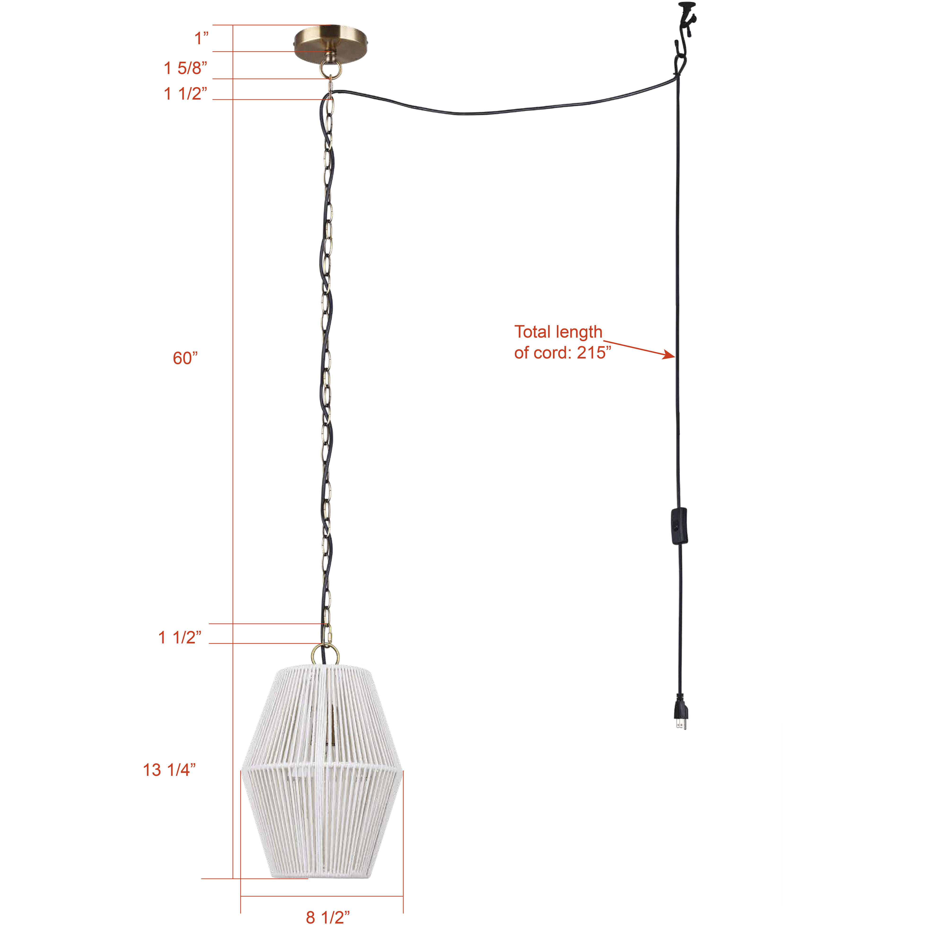 Klima 1 Light 8.5 inch Gold Pendant Ceiling Light
