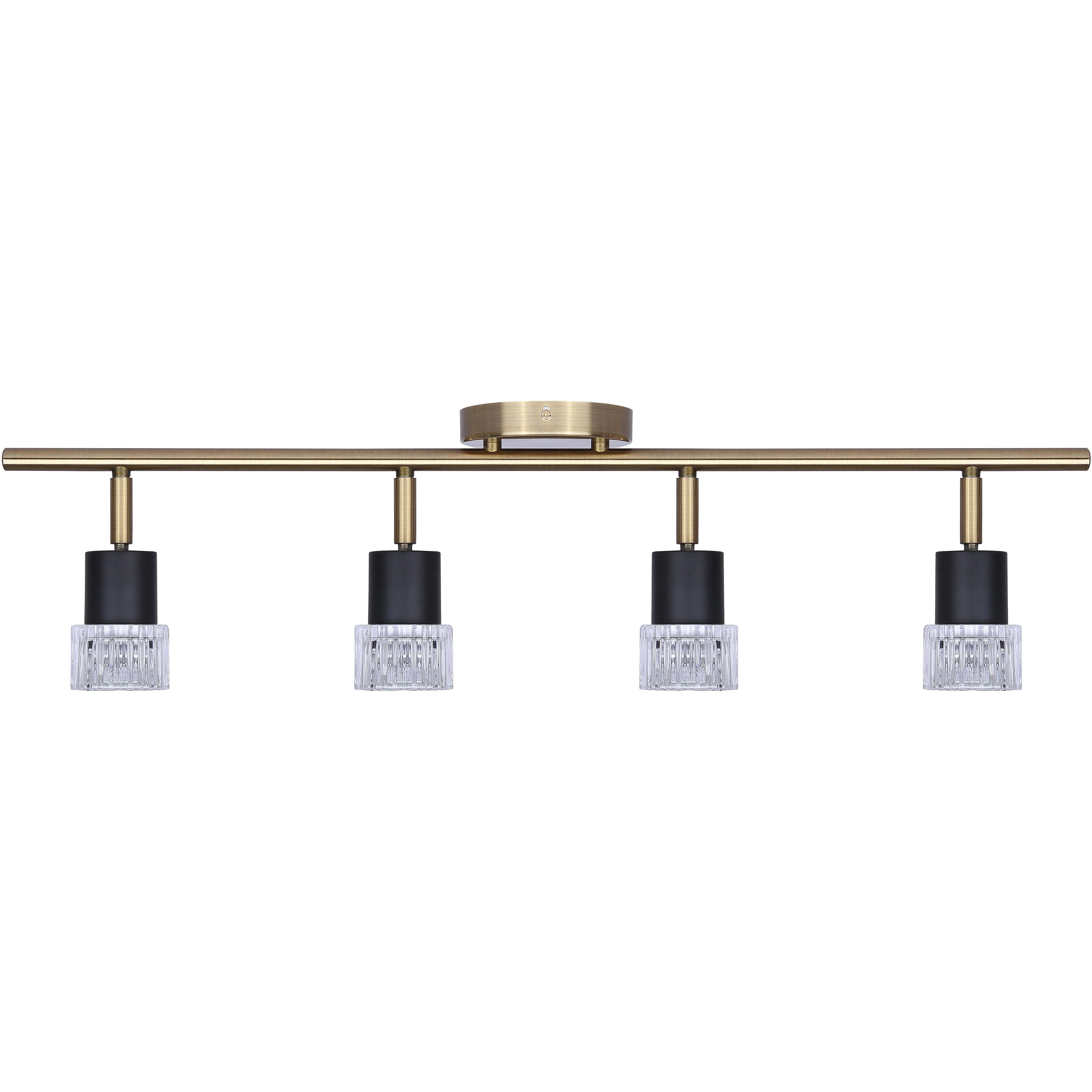 Elsee 4 Light Black/Gold Track Lighting Ceiling Light