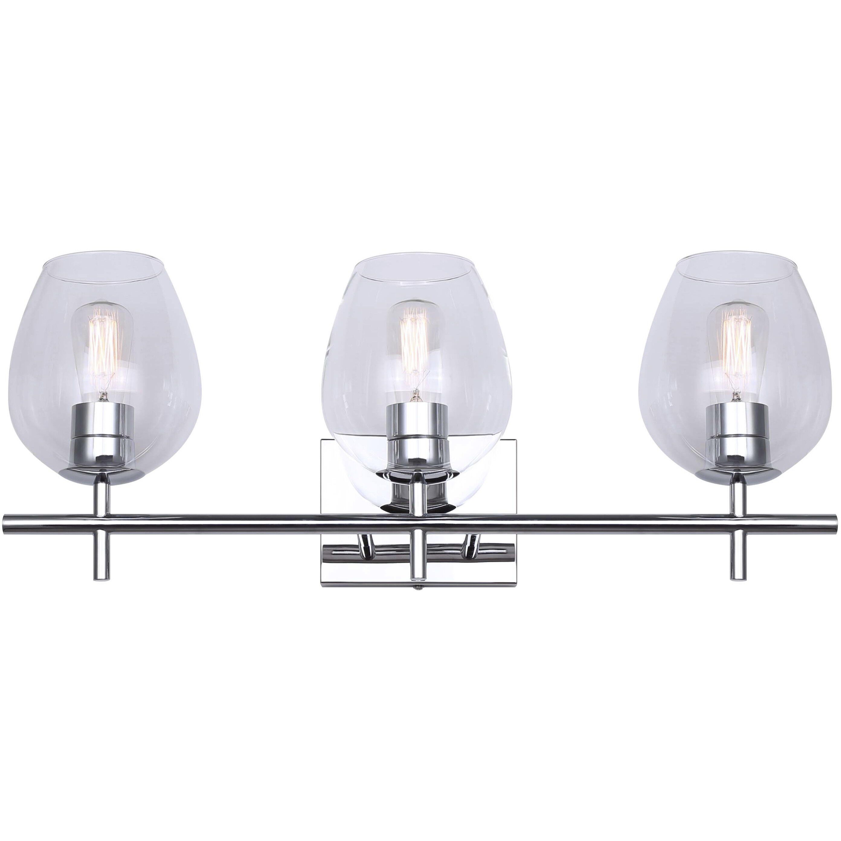 Cain 3 Light 25 inch Chrome Vanity Light Wall Light