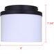 Britton 1 Light 9 inch Matte Black Flush Mount Ceiling Light in Flat Opal Glass